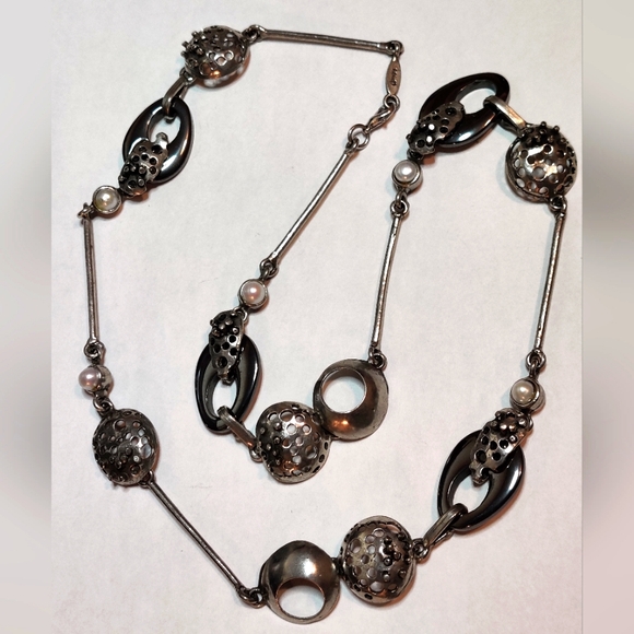 Modernist Long Necklace by Sonia Ferland Osmose - Picture 3 of 15